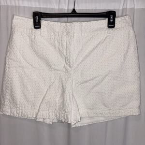 Talbots White Eyelet 5” Shorts Women’s Size 12 EUC